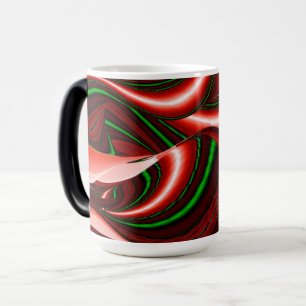 愛と希望の精神 抽象的3Dレインボーアート モーフィングマグカップ