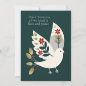 愛と平和とエレガントクリスマススタイリッシュ シーズンカード (正面)