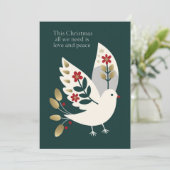 愛と平和とエレガントクリスマススタイリッシュ シーズンカード (スタンド正面)