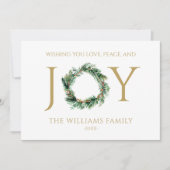 愛と平和と喜びに満ちたゴールドクリスマスを願って シーズンカード (正面)