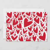 愛と平和と喜びのクリスマス 赤い家族の写真 シーズンカード (裏面)