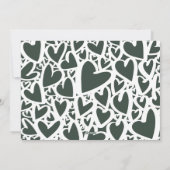 愛と平和と喜びクリスマスグリーンファミリーフォト シーズンカード (裏面)