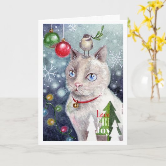 愛と平和と喜び カード (黄色い花)