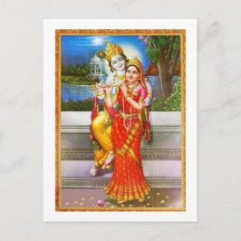 愛と平和と繁栄のためのRadha KRISHNA ポストカード