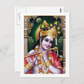 愛と平和と繁栄のためのRadha KRISHNA ポストカード (正面/裏面)