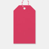 愛と平和のカラフルな雪の結晶の写真ホリデー ギフトタグ (裏面)