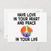 愛と平和のカード ポストカード (正面/裏面)