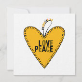 愛と平和の刺繍・黄色・ シーズンカード (正面)