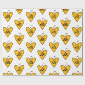 愛と平和の刺繍・黄色・ ラッピングペーパー (フラット)