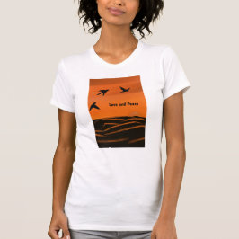 愛と平和の女性のTシャツ Tシャツ