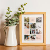 愛と平和の家族の写真コラージュのポスターとプリント ポスター