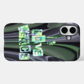 愛と平和の美しいアートプリントテキストデザイン Case-Mate iPhoneケース (裏面 (横))