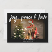 愛と平和を喜ぶ |写真 |クリスマス シーズンカード (正面)