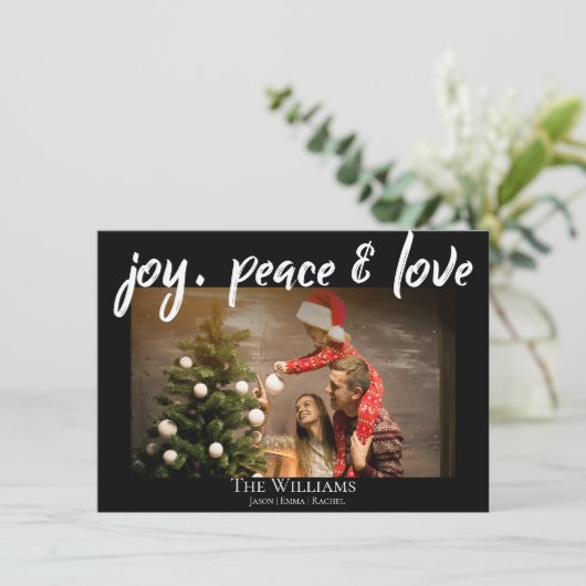 愛と平和を喜ぶ |写真 |クリスマス シーズンカード (スタンド正面)