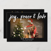 愛と平和を喜ぶ |写真 |クリスマス シーズンカード (正面/裏面)