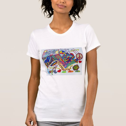 愛と平和を願う Tシャツ (正面)