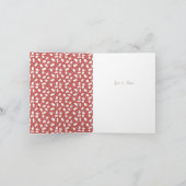 愛と平和スタイリッシュグリーンパインの木リース写真 シーズンカード (内部)