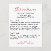 愛と平和ピンクのフローラ結婚の指示カード エンクロージャーカード (正面)