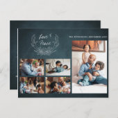 愛と平和5フォトコラージュchalkboard休日 ポストカード (正面/裏面)