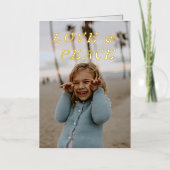 愛と平和8写真を折り畳んだ金箔 箔シーズンカード (正面)