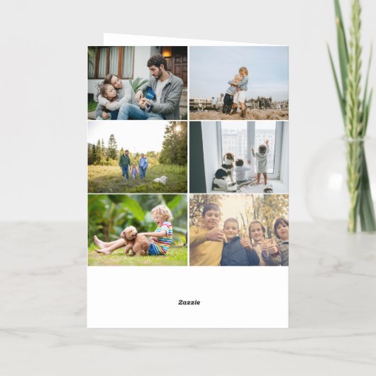 愛と平和8写真を折り畳んだ金箔 箔シーズンカード (裏面)