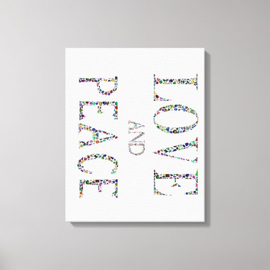 愛と平和 キャンバスプリント (正面)