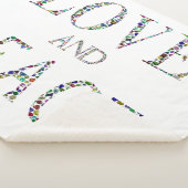 愛と平和 – ジェムストーンレタリングデザイン シェルパブランケット (3/4)