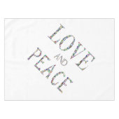 愛と平和 – ジェムストーンレタリングデザイン テーブルクロス (正面(横))