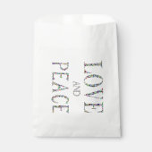 愛と平和 – ジェムストーンレタリングデザイン フェイバーバッグ (正面)