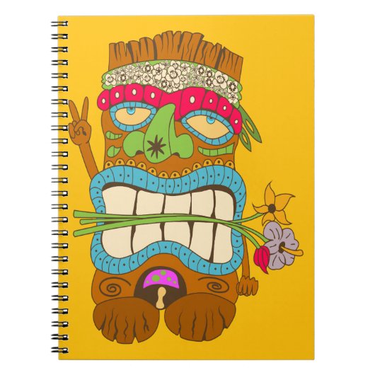 愛と平和、ティキ・ヒッピーおもしろい。 ノートブック (正面)