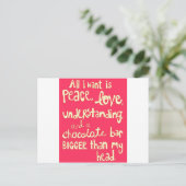 愛と平和 ポストカード (スタンド正面)