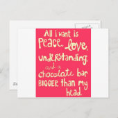 愛と平和 ポストカード (正面/裏面)