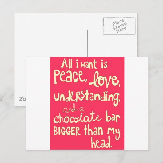 愛と平和 ポストカード (正面/裏面)