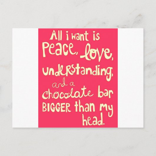 愛と平和 ポストカード (正面)