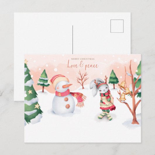 愛と平和 ポストカード (正面/裏面)