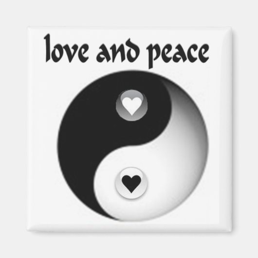 愛と平和 マグネット (正面)