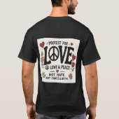 愛と平和 Tシャツ (裏面)