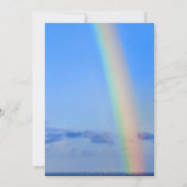 愛と幸福の虹結婚は、ありがとう 招待状 (裏面)