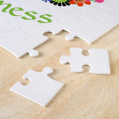 愛と幸福を白にサイン ジグソーパズル (側面)