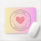 愛と幸福ドリンクコースター マウスパッド (マウス)