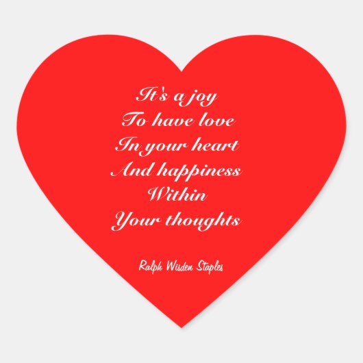 愛と幸福 ハートシール (正面)