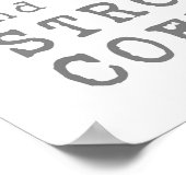 愛と強いコーヒーポスター ポスター (角)