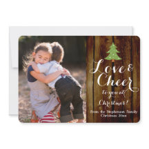 愛と応援スクリプトクリスマスフォトカード