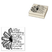 愛と忠誠のタイポグラフィカスタム聖書の詩 ラバースタンプ (押印)