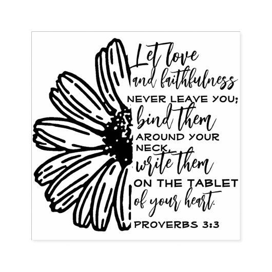 愛と忠誠のタイポグラフィカスタム聖書の詩 ラバースタンプ (インプリント)