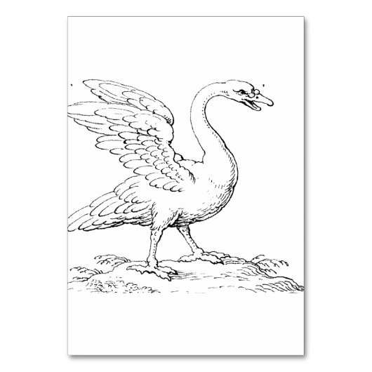 愛と忠誠の白鳥のシンボル ファインアート テーブルナンバー (正面)
