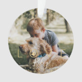愛と思い出 | Holiday Stars Pet記念写真 オーナメント (正面)