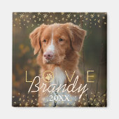 愛と思い出 | Holiday Stars Pet記念写真 マグネット (正面)
