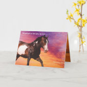 愛と恋しく思お前馬あいさつカード カード (黄色い花)