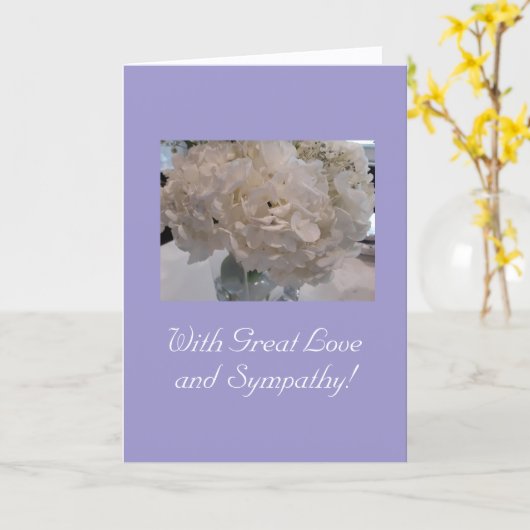 愛と悔やみや弔慰、フローラ、滝と薄紫、折り畳み カード (黄色い花)